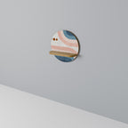 TWO HALVES Estante Redondo Decorativo en Efecto Roble