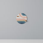 TWO HALVES Estante Redondo Decorativo en Efecto Roble