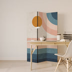 TWO HALVES Biombo de 3 paneles