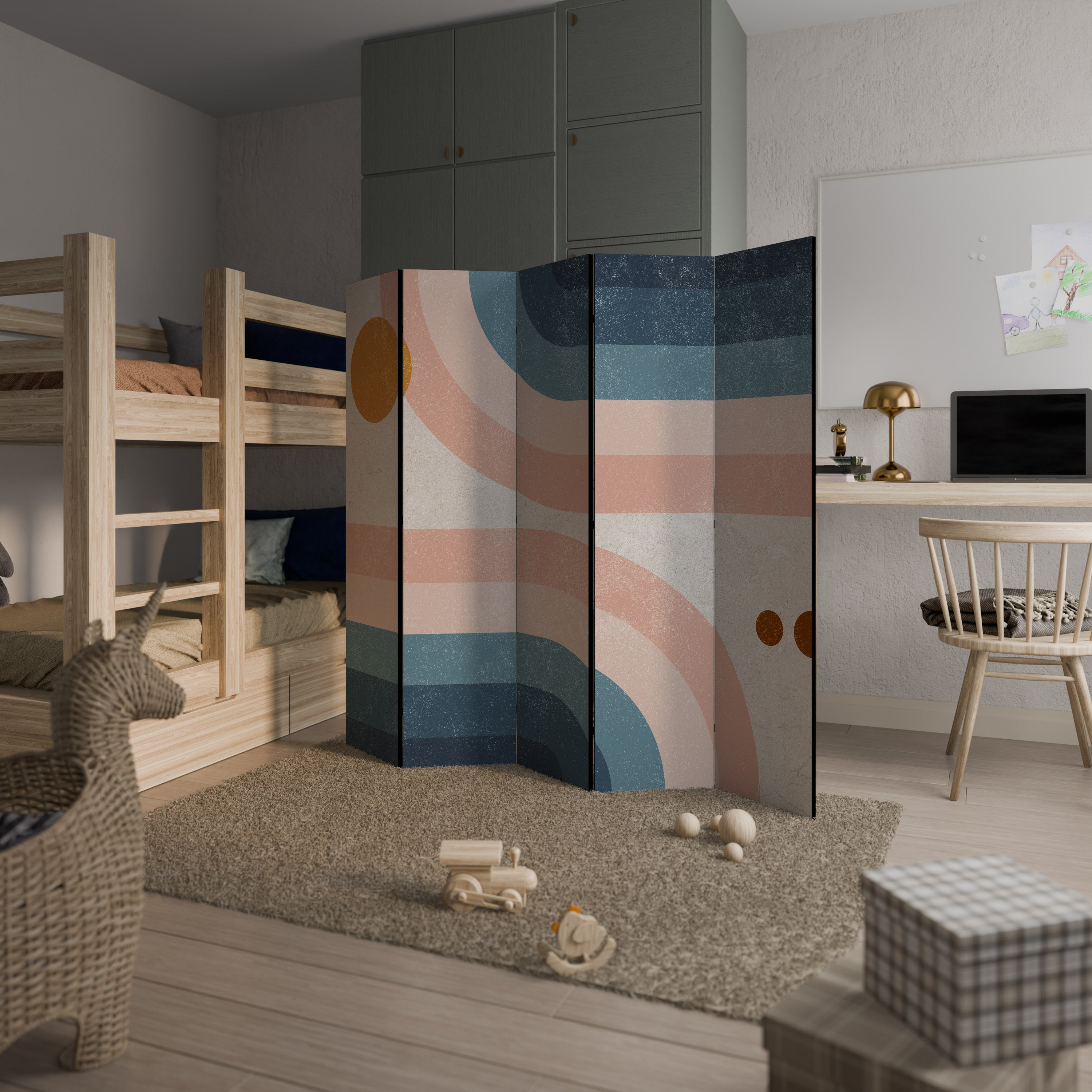 TWO HALVES 5-Panel Room Divider