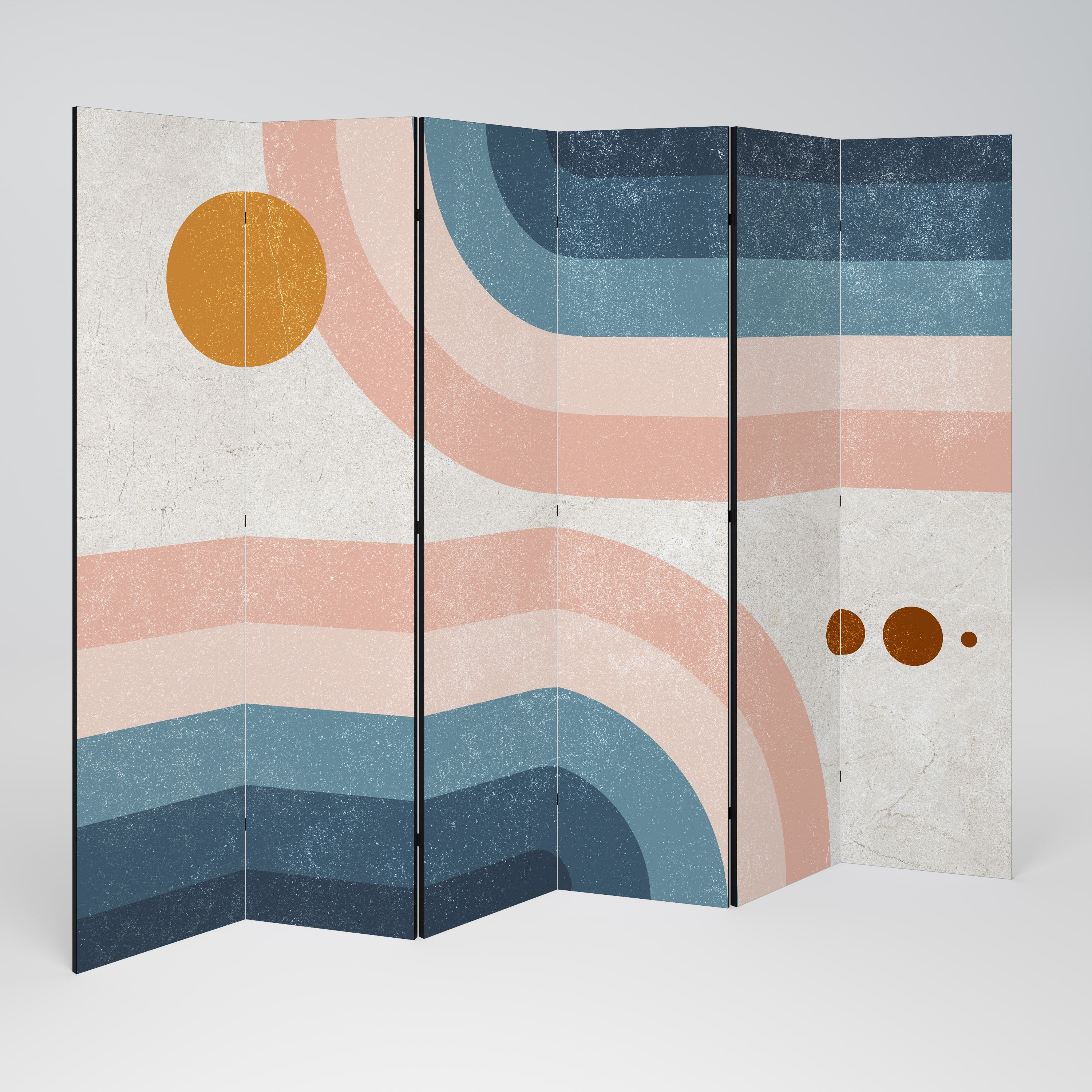 Biombo decorativo de 6 paneles TWO HALVES
