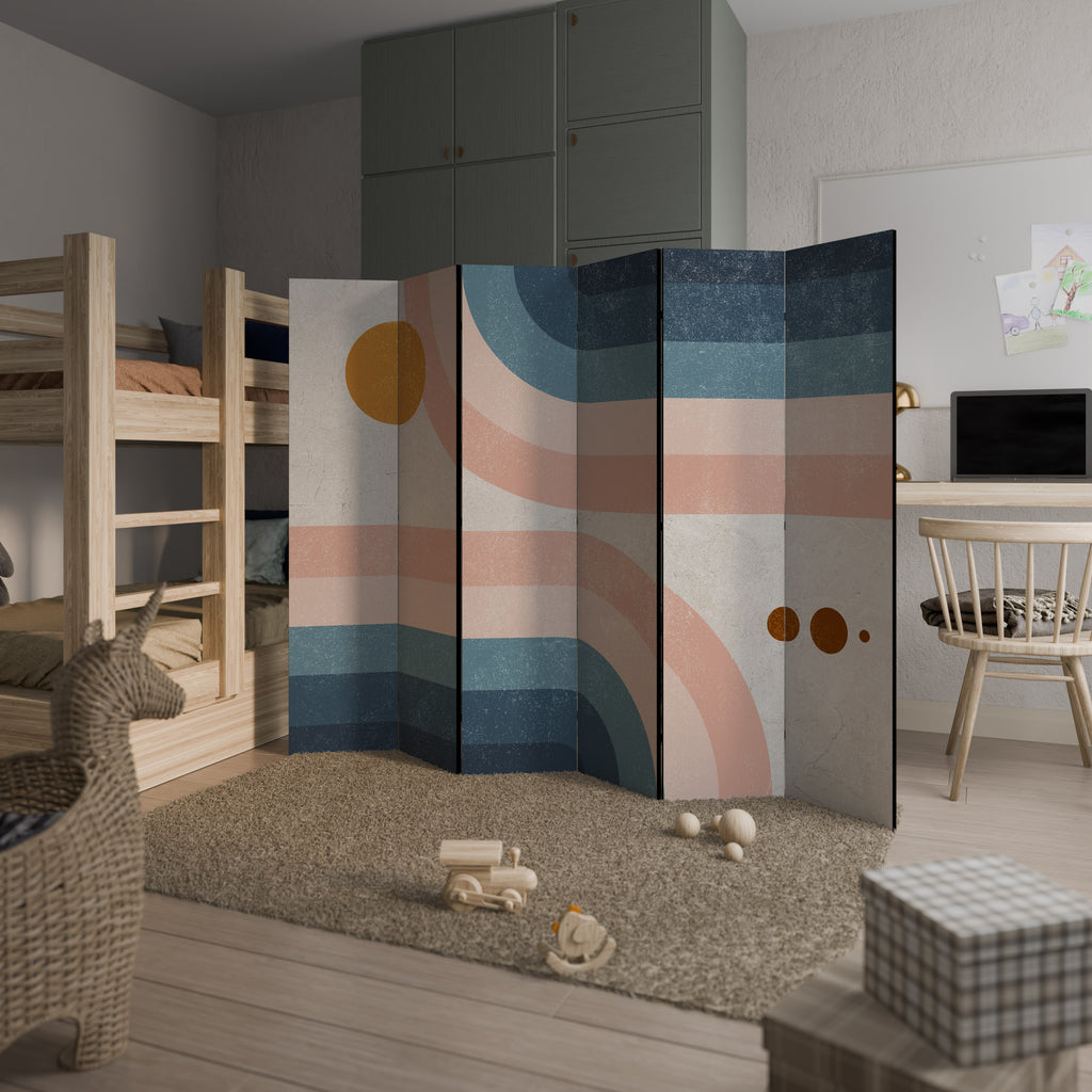 TWO HALVES Biombo de 6 paneles