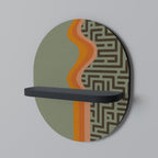 SIMPLE SOLUTIONS Oval Art Shelf In Black Finish