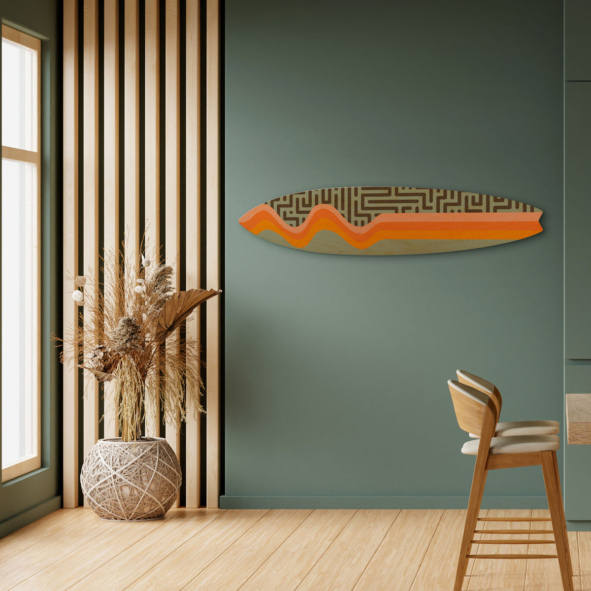 SIMPLE SOLUTIONS Panel decorativo de tabla de surf