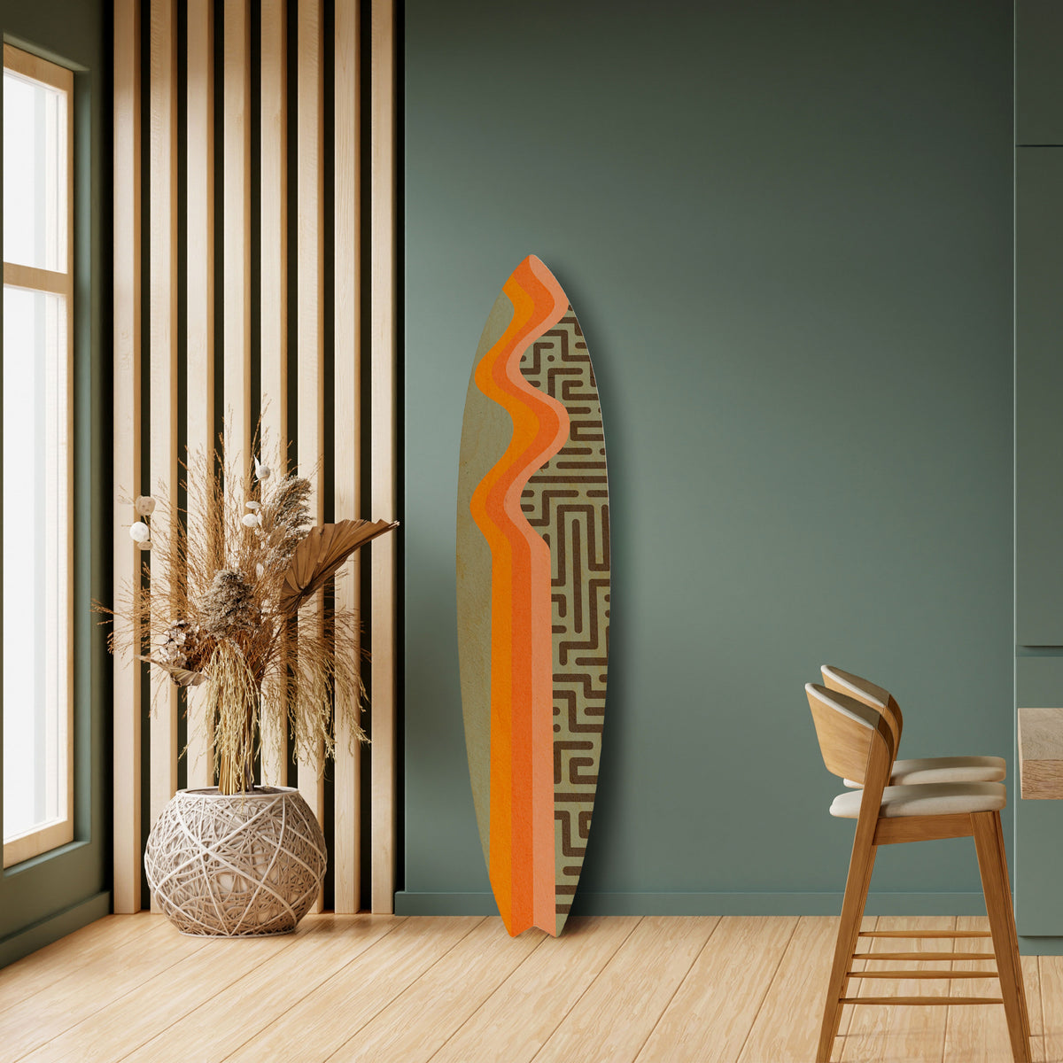 SIMPLE SOLUTIONS Panel decorativo de tabla de surf