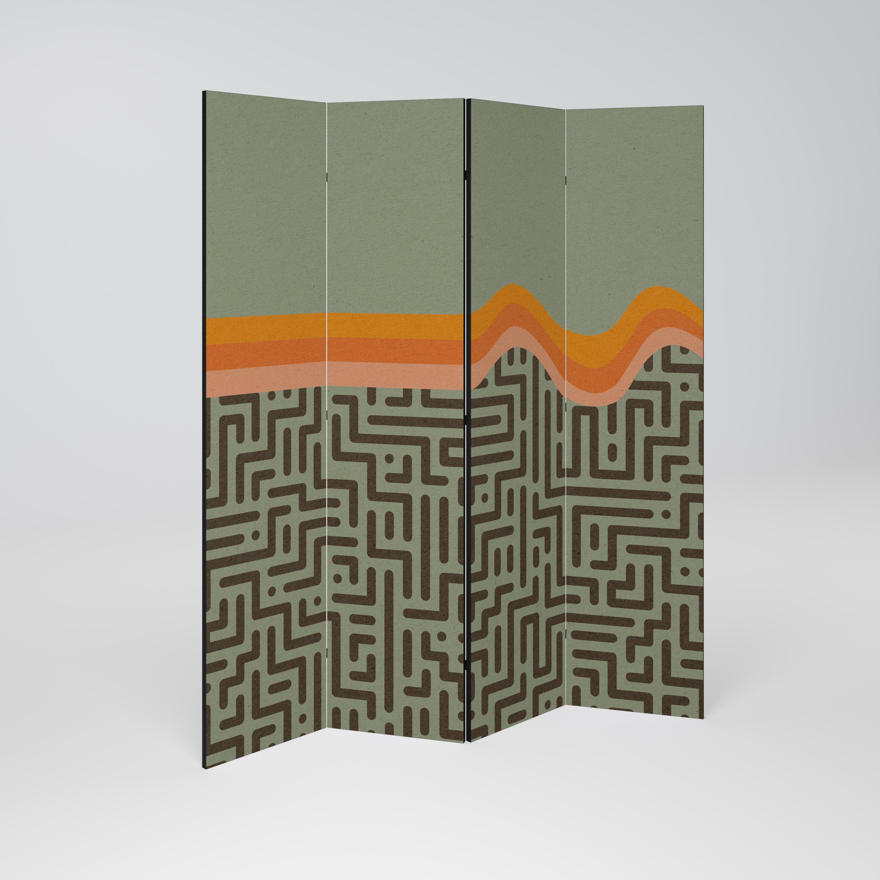 SIMPLE SOLUTIONS Decorative 4-Panel Room Divider