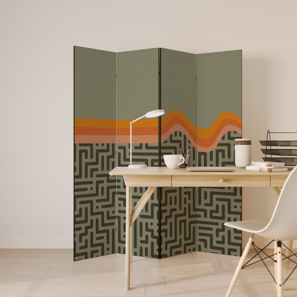 SIMPLE SOLUTIONS Decorative 4-Panel Room Divider