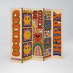 GROOVY POSTERS Biombo de 5 paneles