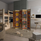 GROOVY POSTERS Biombo Decorativo de 5 Paneles