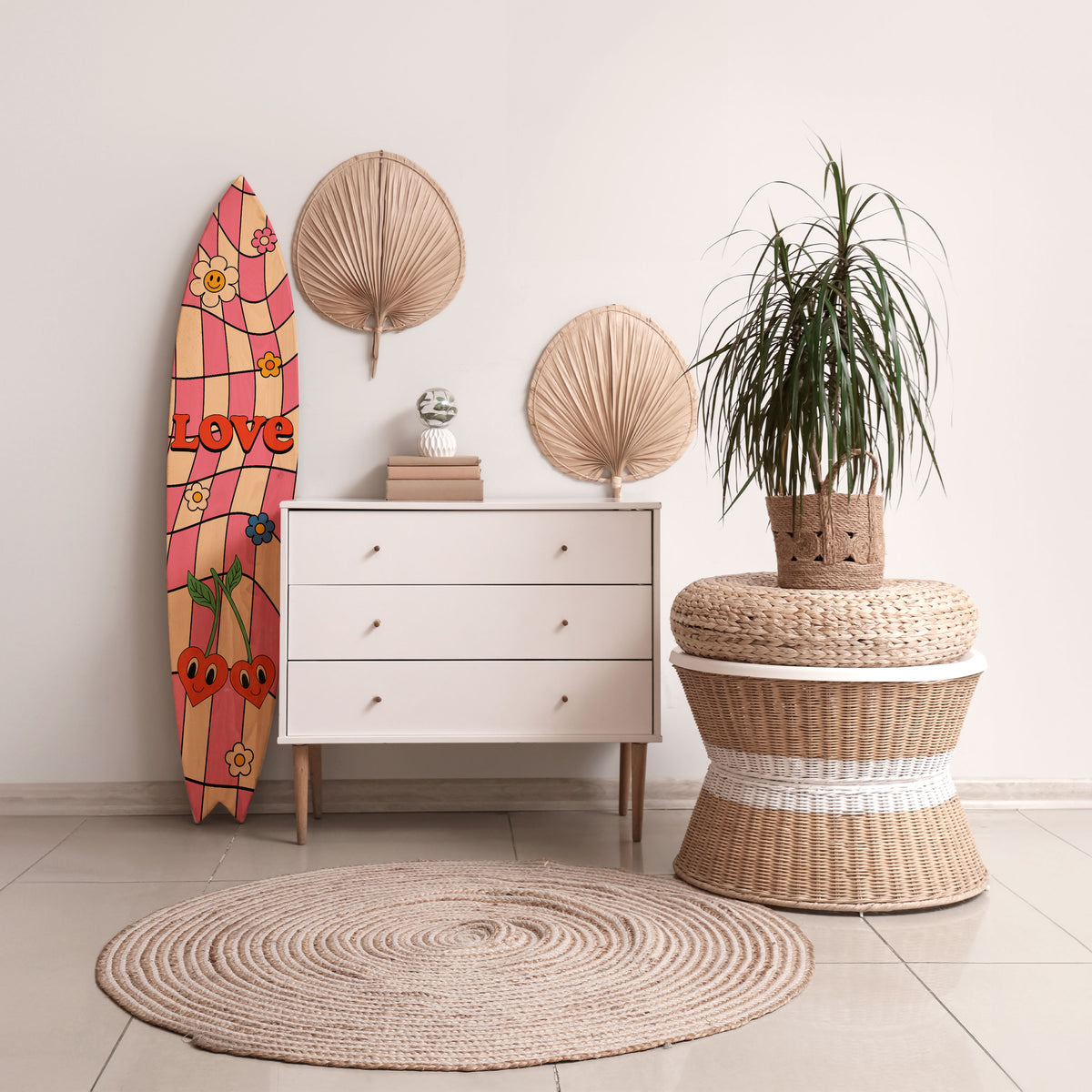 ROCKING LOVE Surfboard Decorative Panel
