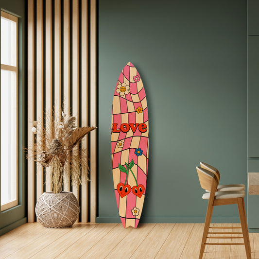 ROCKING LOVE Panel decorativo de tabla de surf