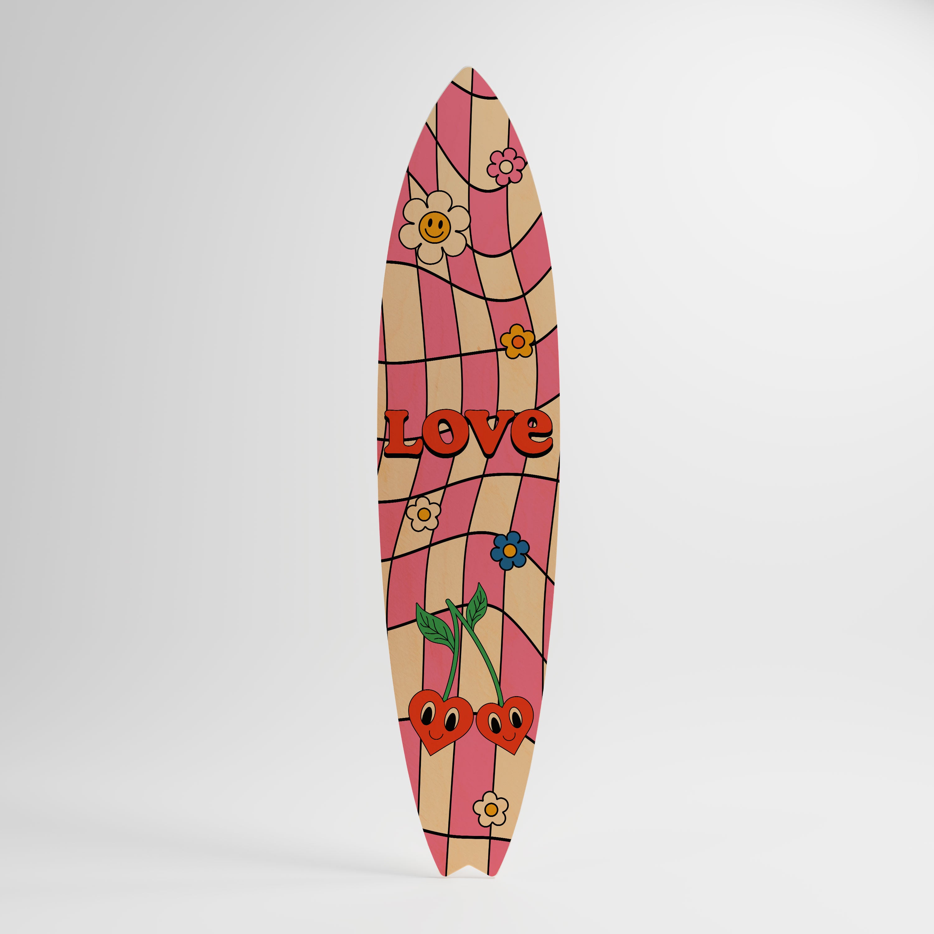 ROCKING LOVE Panel decorativo de tabla de surf
