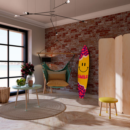 KEEP SMILING Panel decorativo de tabla de surf
