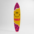 KEEP SMILING Panel decorativo de tabla de surf