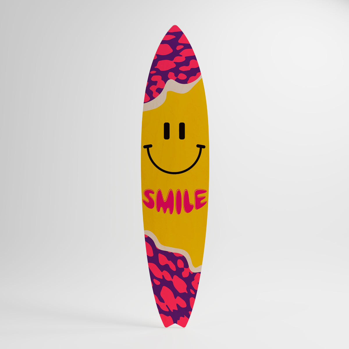 KEEP SMILING Panel decorativo de tabla de surf