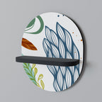 BOTANICAL HURRICANE Estante Ovalado Decorativo en Acabado Negro