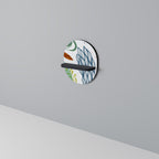 BOTANICAL HURRICANE Estante Ovalado Decorativo en Acabado Negro