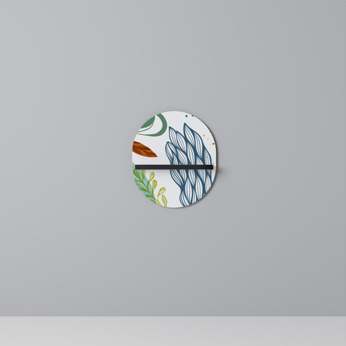 BOTANICAL HURRICANE Estante Ovalado Decorativo en Acabado Negro