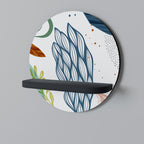 BOTANICAL HURRICANE Estante Redondo Decorativo en Acabado Negro