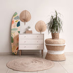 BOTANICAL HURRICANE Panel decorativo de tabla de surf
