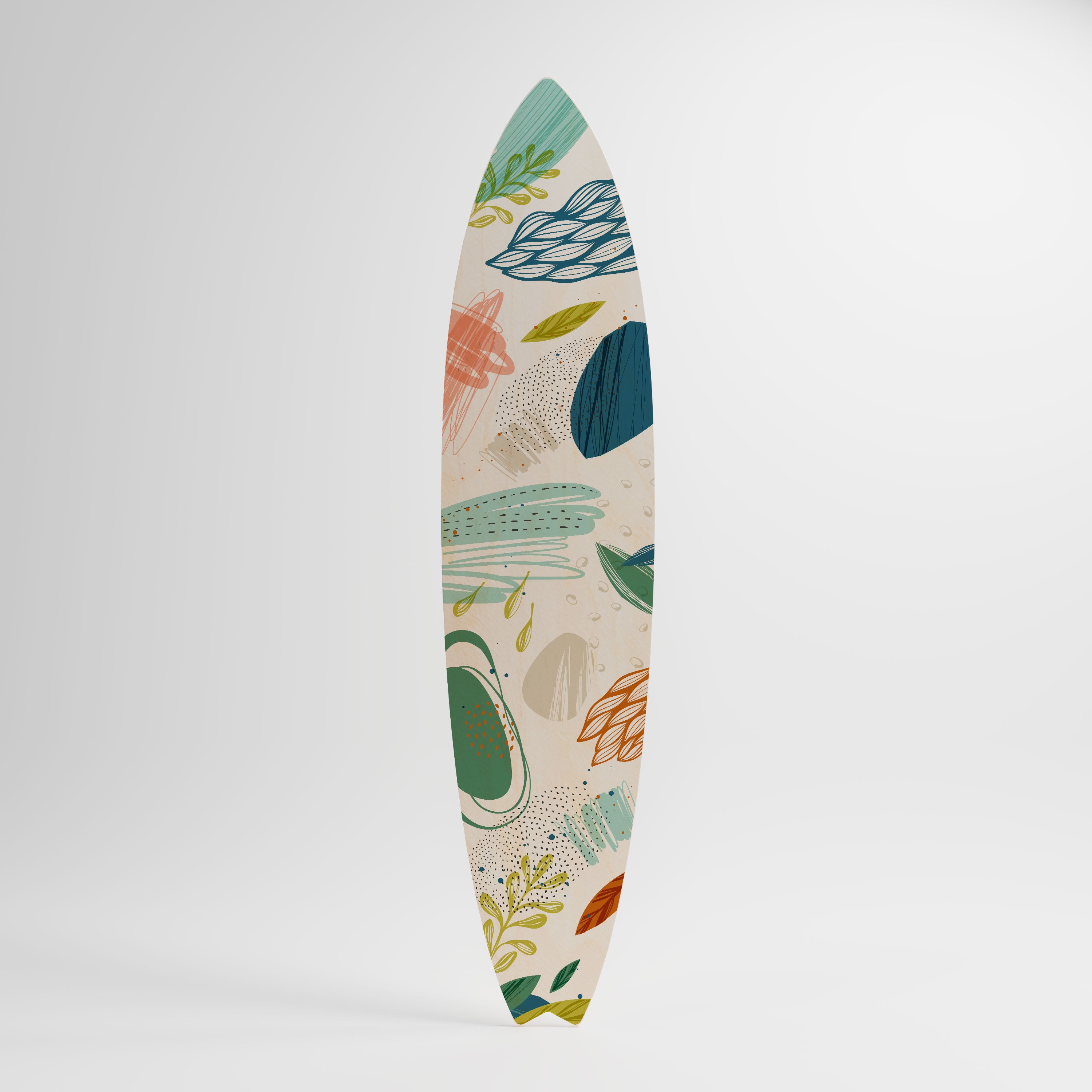 BOTANICAL HURRICANE Panel decorativo de tabla de surf