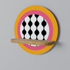 TEARS IN HEAVEN Estante Redondo Decorativo en Efecto Roble