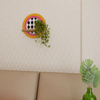 TEARS IN HEAVEN Estante Redondo Decorativo en Efecto Roble