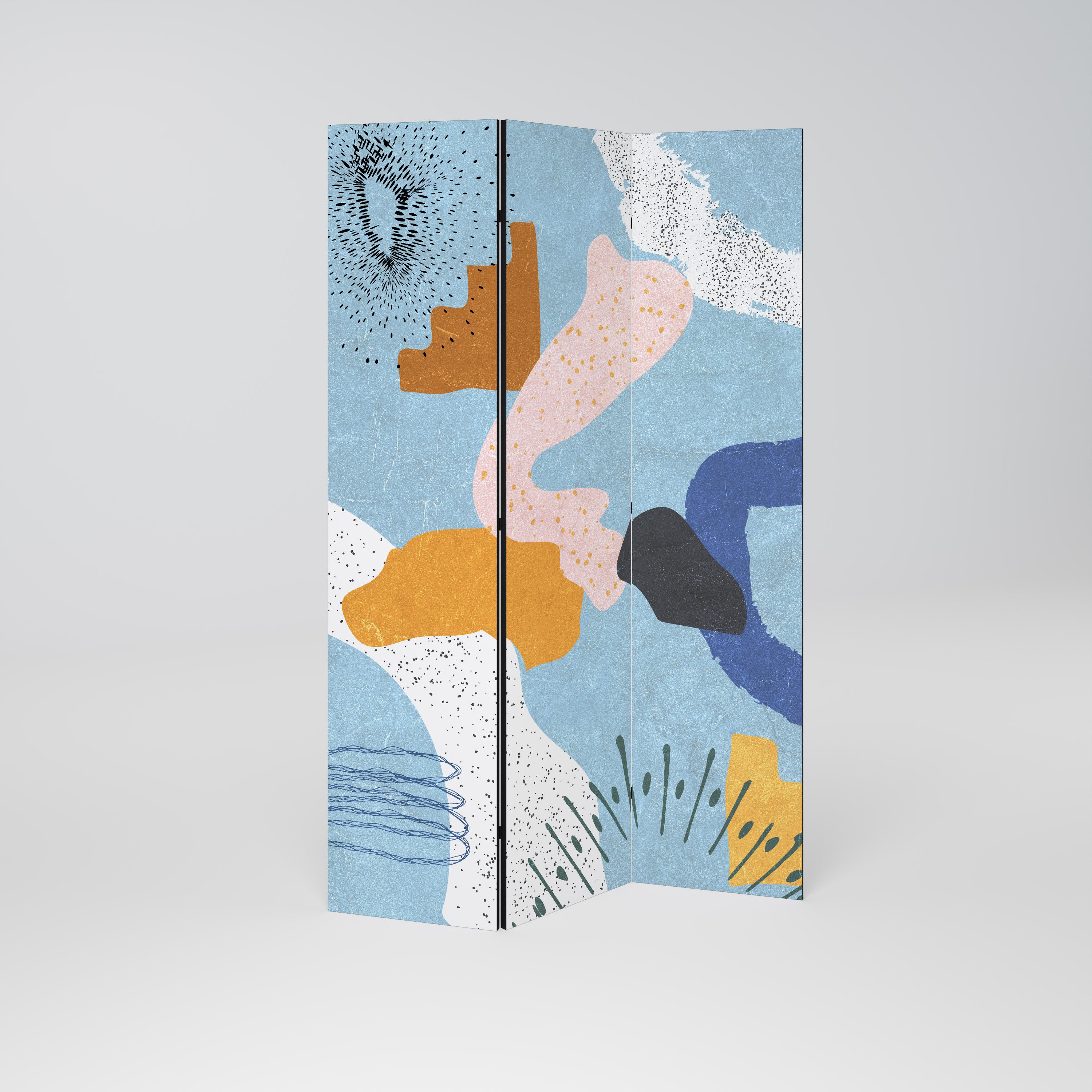 Biombo decorativo de 3 paneles DREAMY SWIRLS