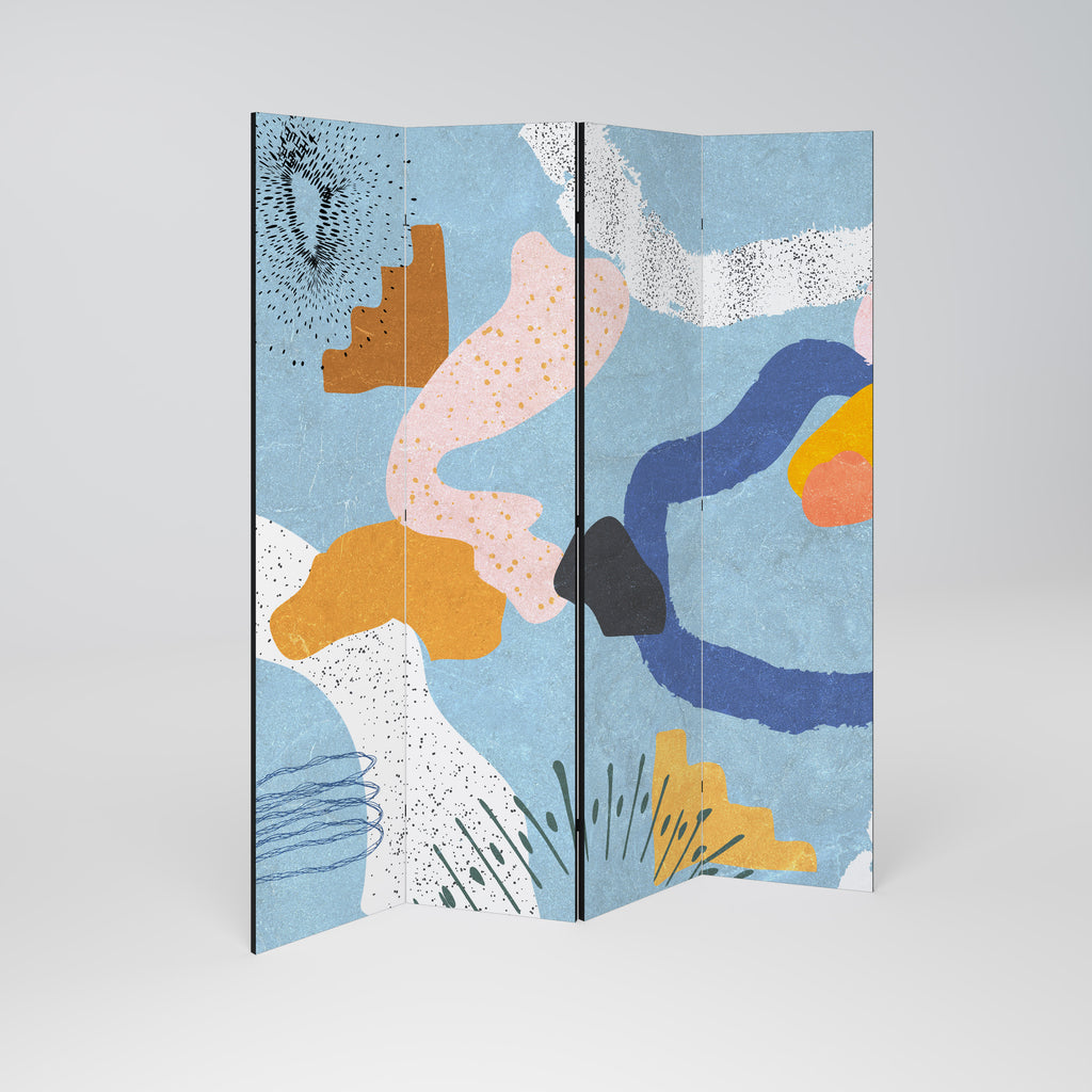 DREAMY SWIRLS Decorative 4-Panel Room Divider