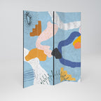 DREAMY SWIRLS Decorative 4-Panel Room Divider