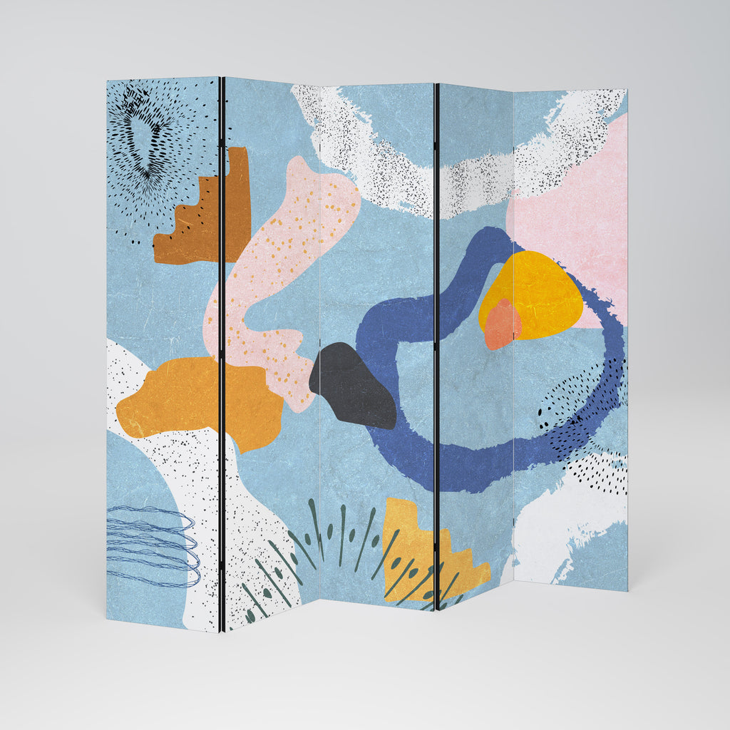 DREAMY SWIRLS Decorative 5-Panel Room Divider