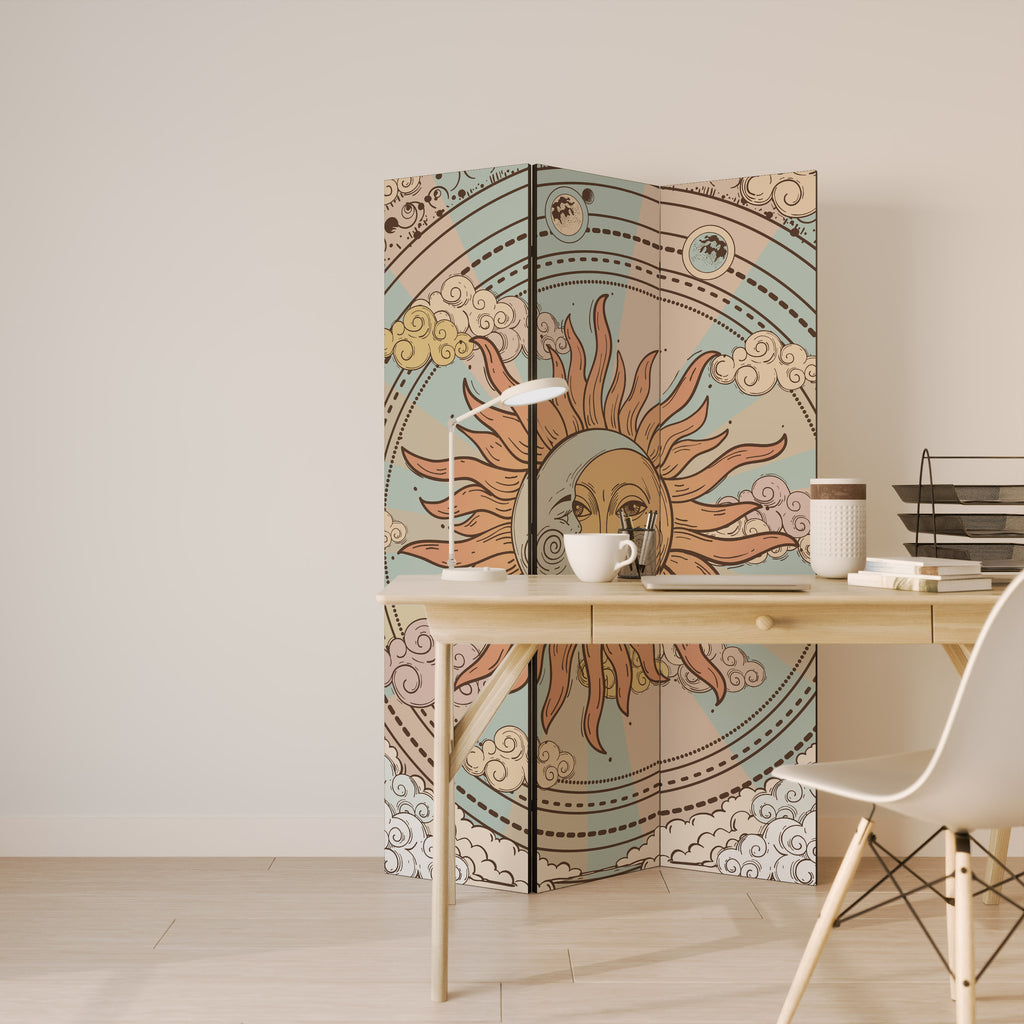 MYSTICAL STRUCTURE Decorative 3-Panel Room Divider