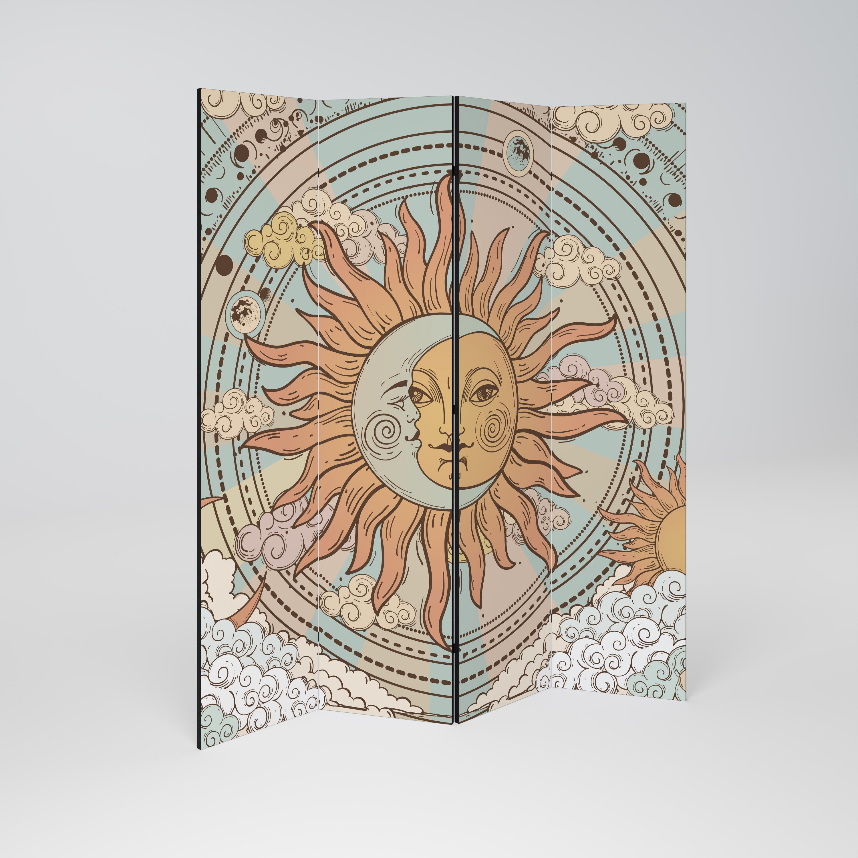 MYSTICAL STRUCTURE Biombo de 4 paneles