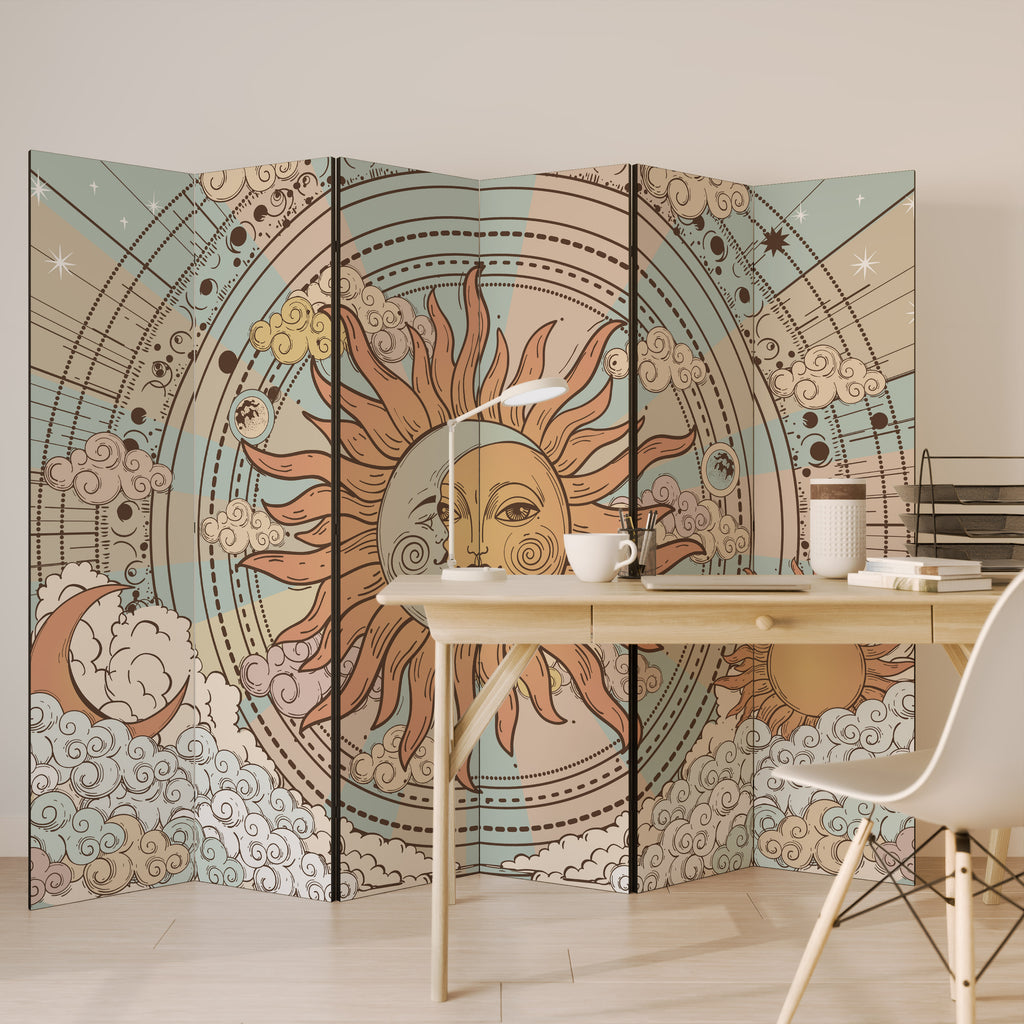 Biombo decorativo de 6 paneles ESTRUCTURA MÍSTICA