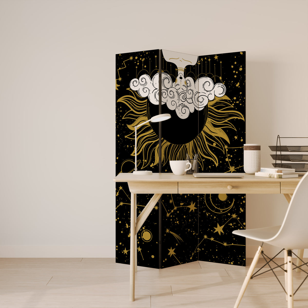 STELLAR CONSTELLATIONS Biombo de 3 paneles