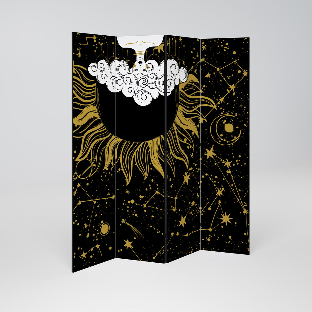 STELLAR CONSTELLATIONS Decorative 4-Panel Room Divider