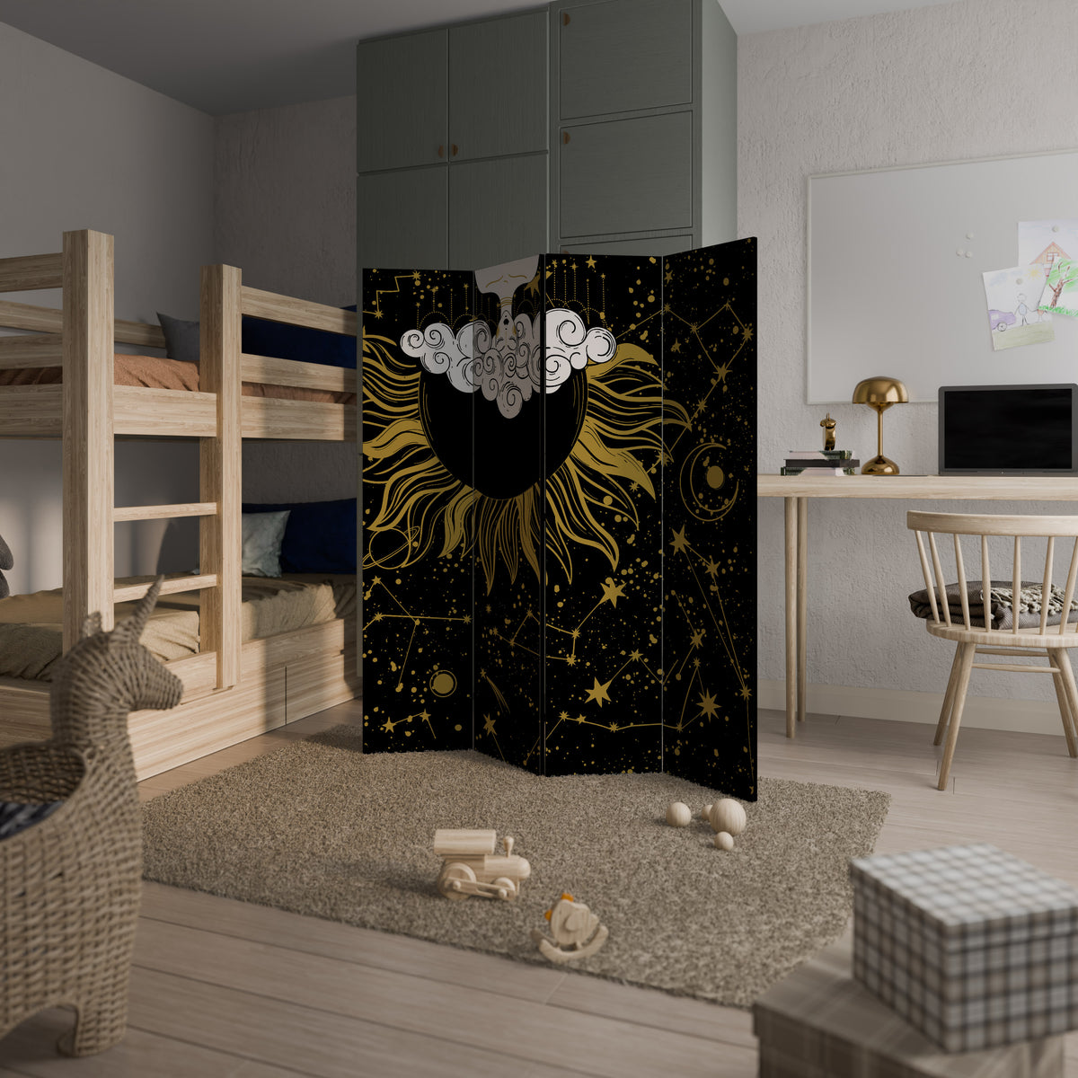 STELLAR CONSTELLATIONS Biombo de 4 paneles