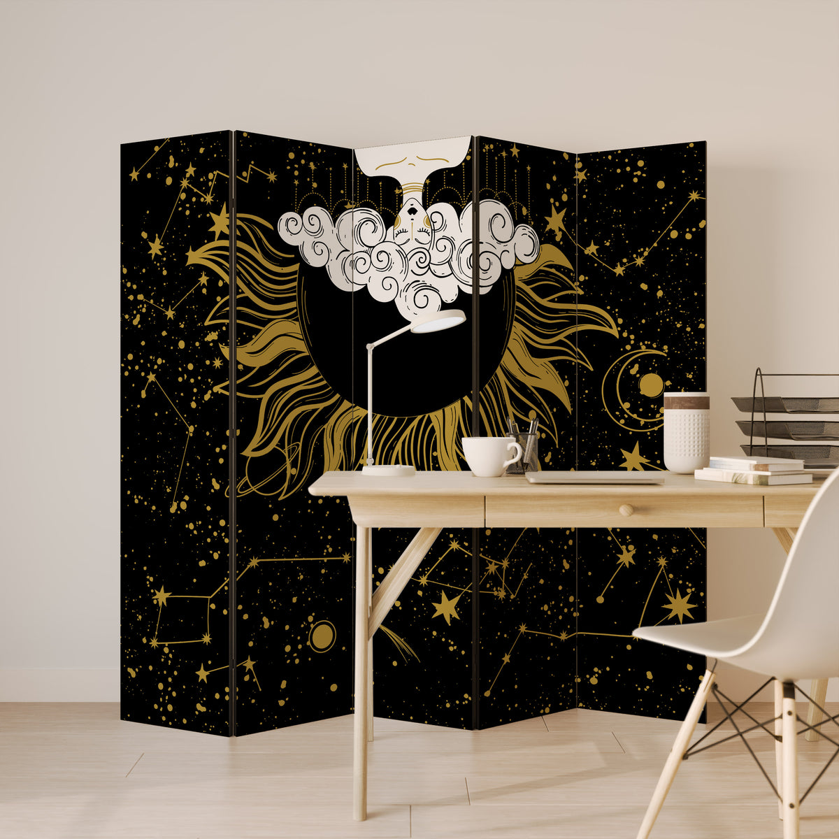 STELLAR CONSTELLATIONS Biombo de 5 paneles