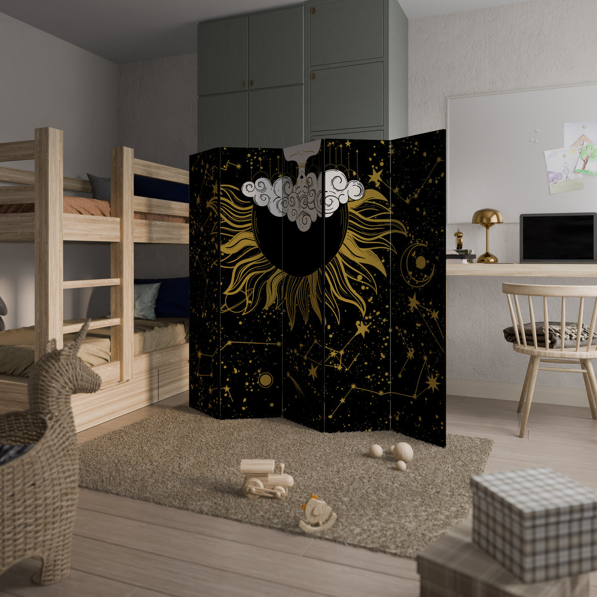 STELLAR CONSTELLATIONS Biombo de 5 paneles