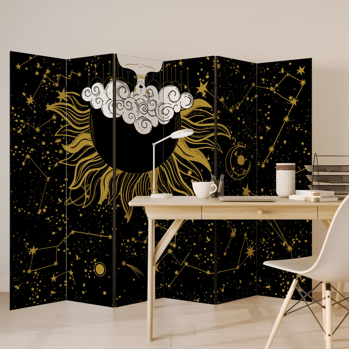 STELLAR CONSTELLATIONS Biombo de 6 paneles