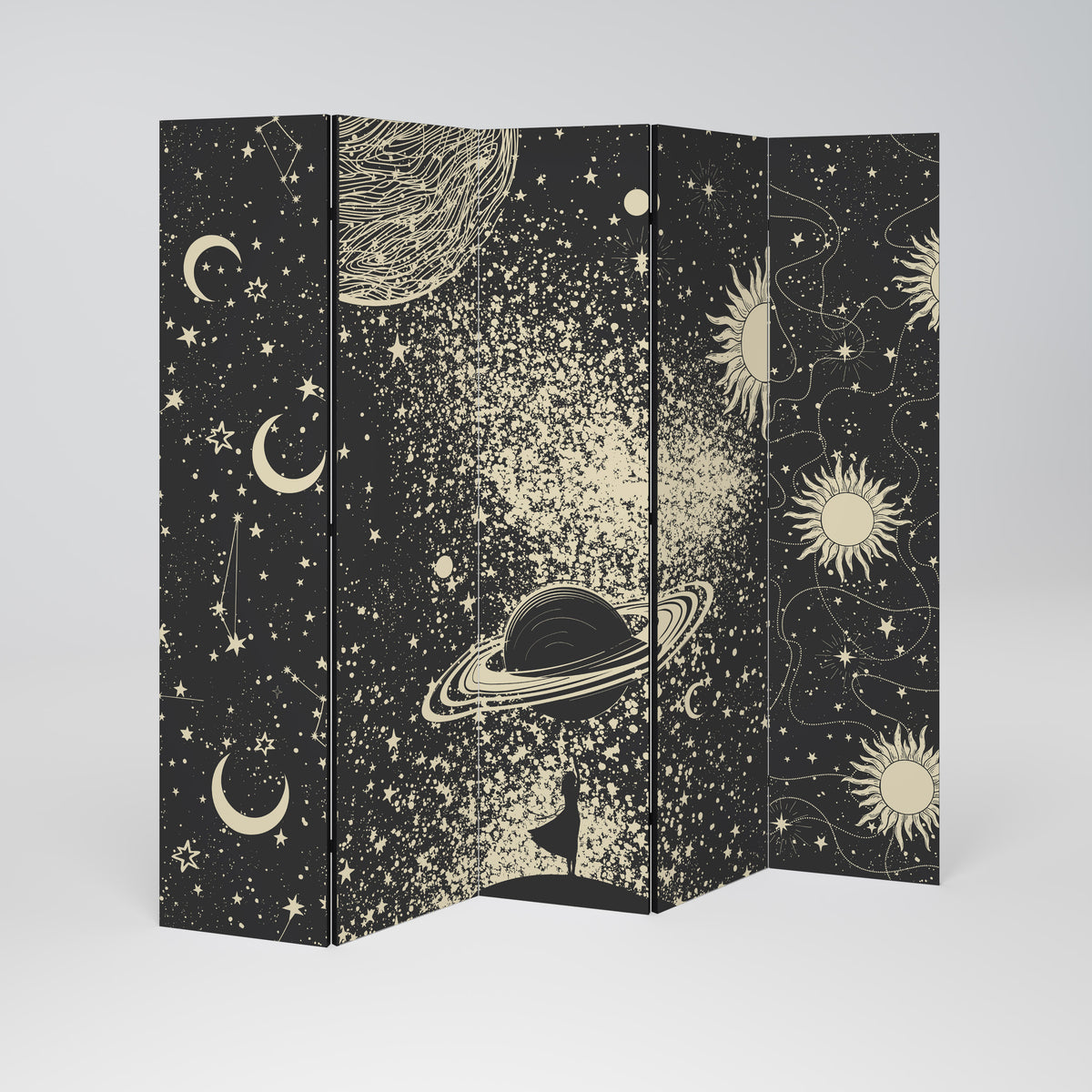 BRILLIANT UNIVERSE Biombo de 5 paneles