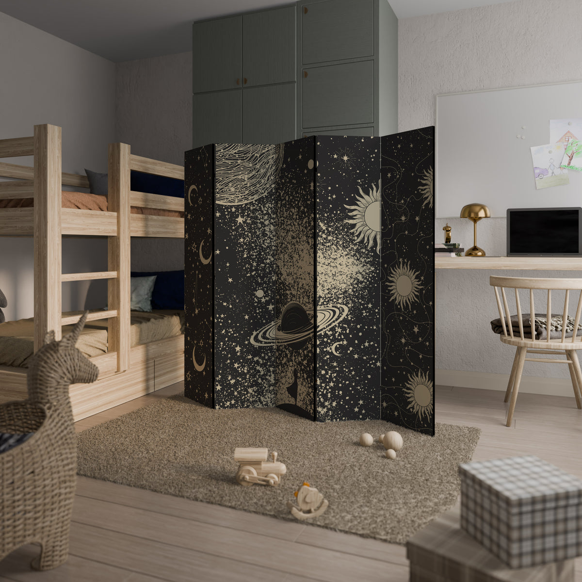 BRILLIANT UNIVERSE Biombo de 5 paneles