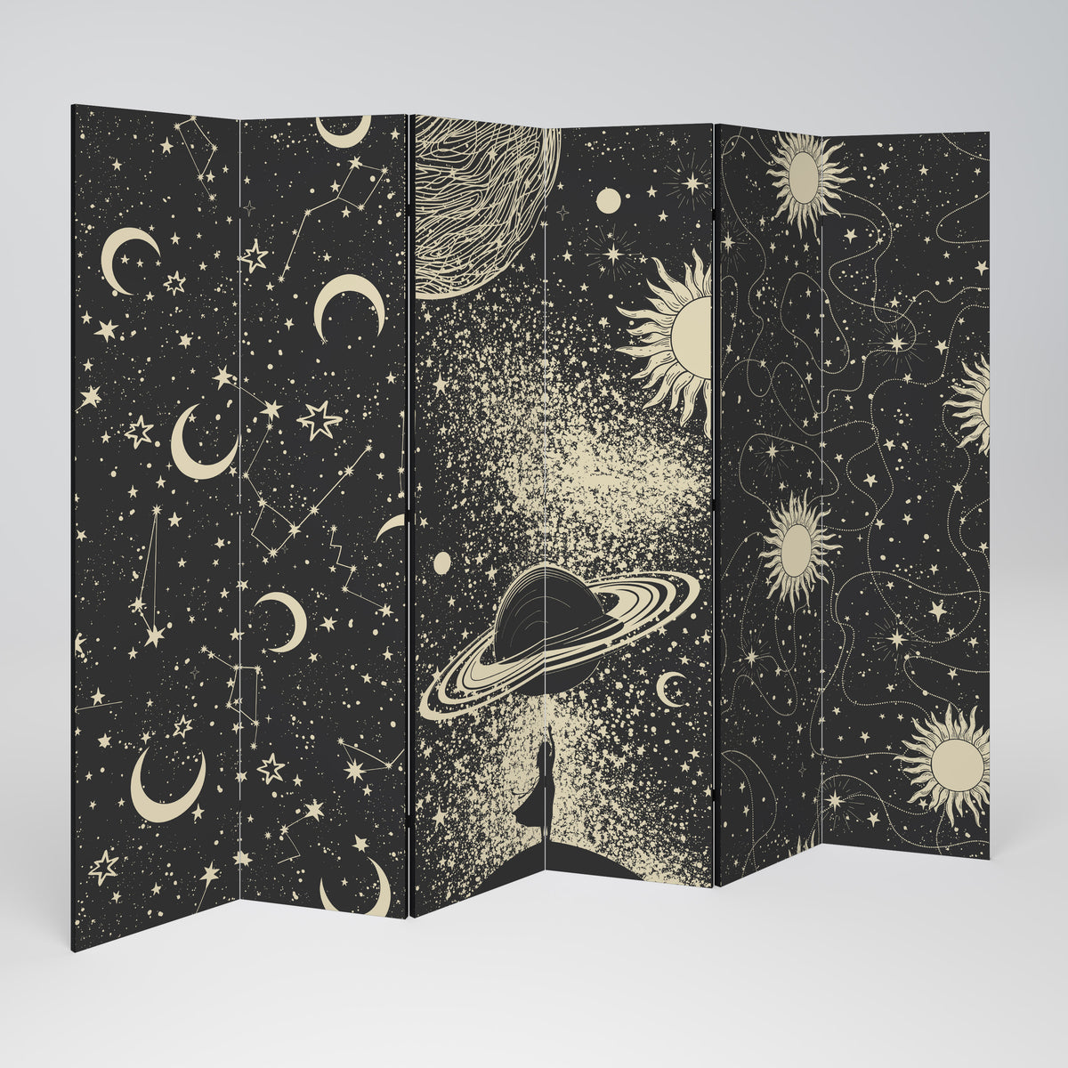 BRILLIANT UNIVERSE Biombo de 6 paneles