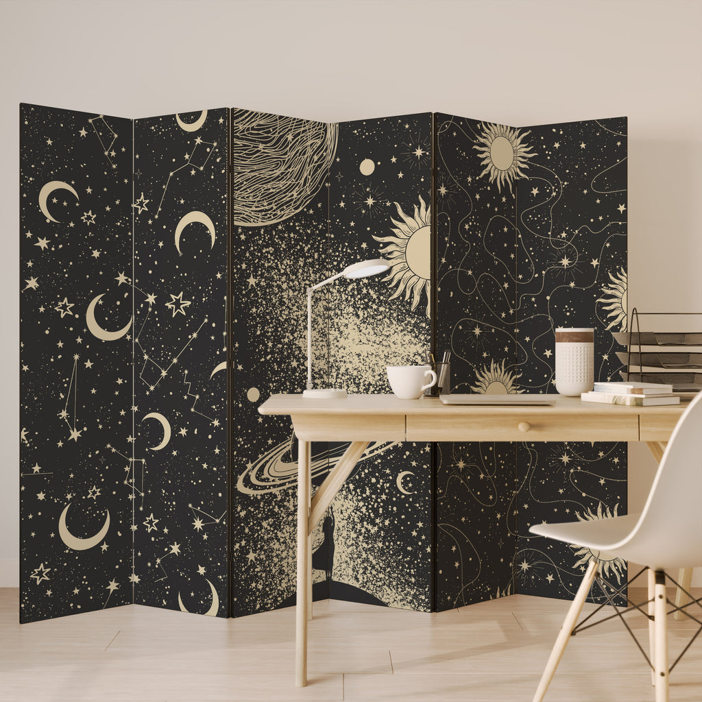 Biombo decorativo de 6 paneles BRILLIANT UNIVERSE
