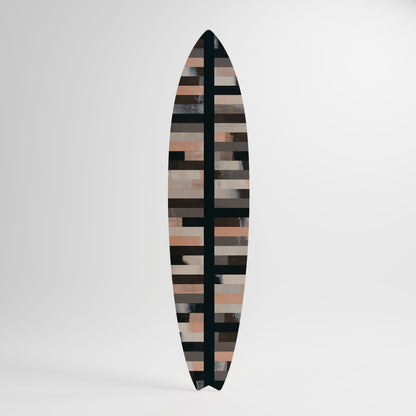 COLLAGE OF RECTANGLES Panel decorativo de tabla de surf