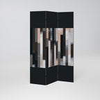 COLLAGE OF RECTANGLES Decorative 3-Panel Room Divider