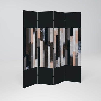 COLLAGE OF RECTANGLES Biombo de 4 paneles