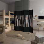 COLLAGE OF RECTANGLES Biombo Decorativo de 5 Paneles