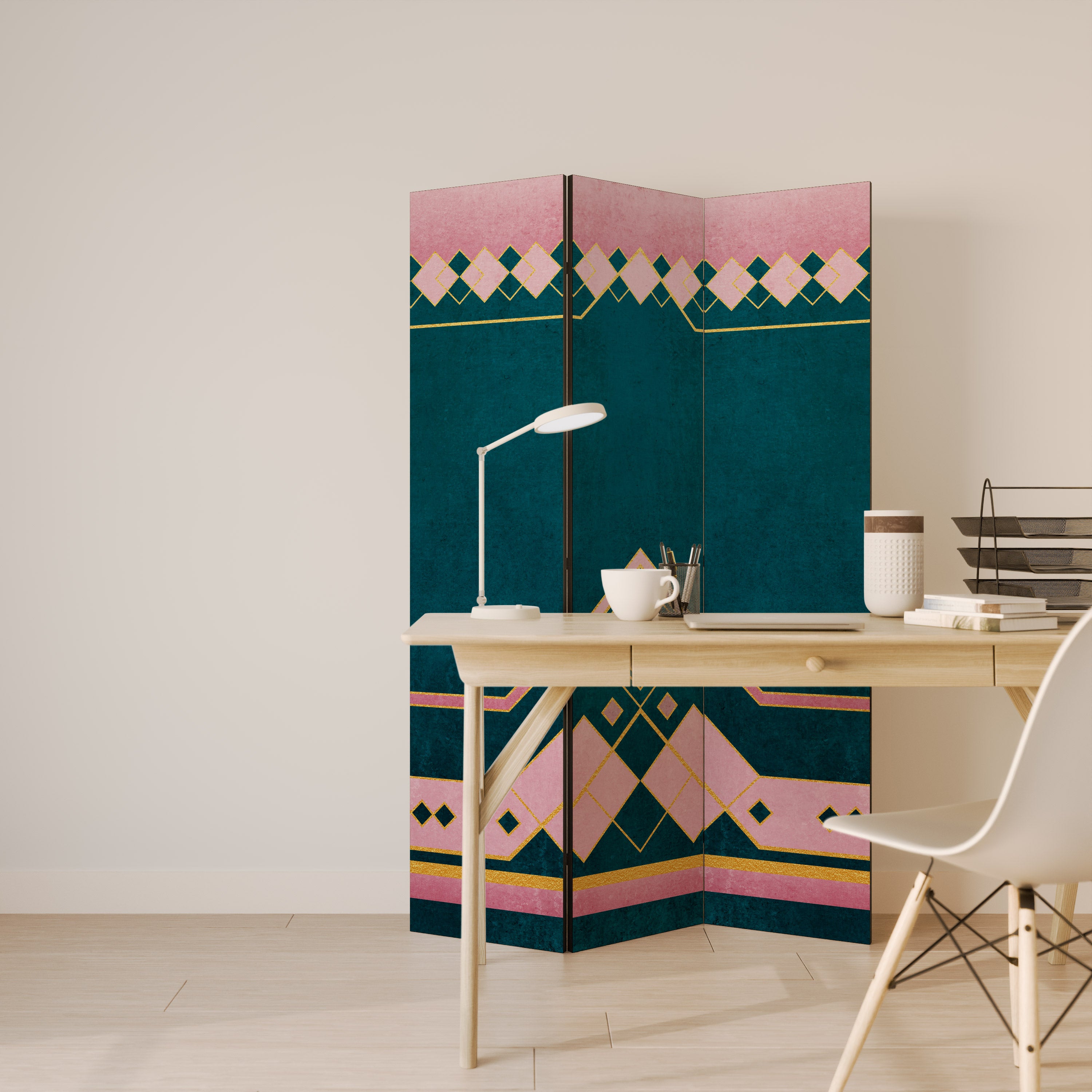 Biombo decorativo de 3 paneles ROYAL COMPOSITION