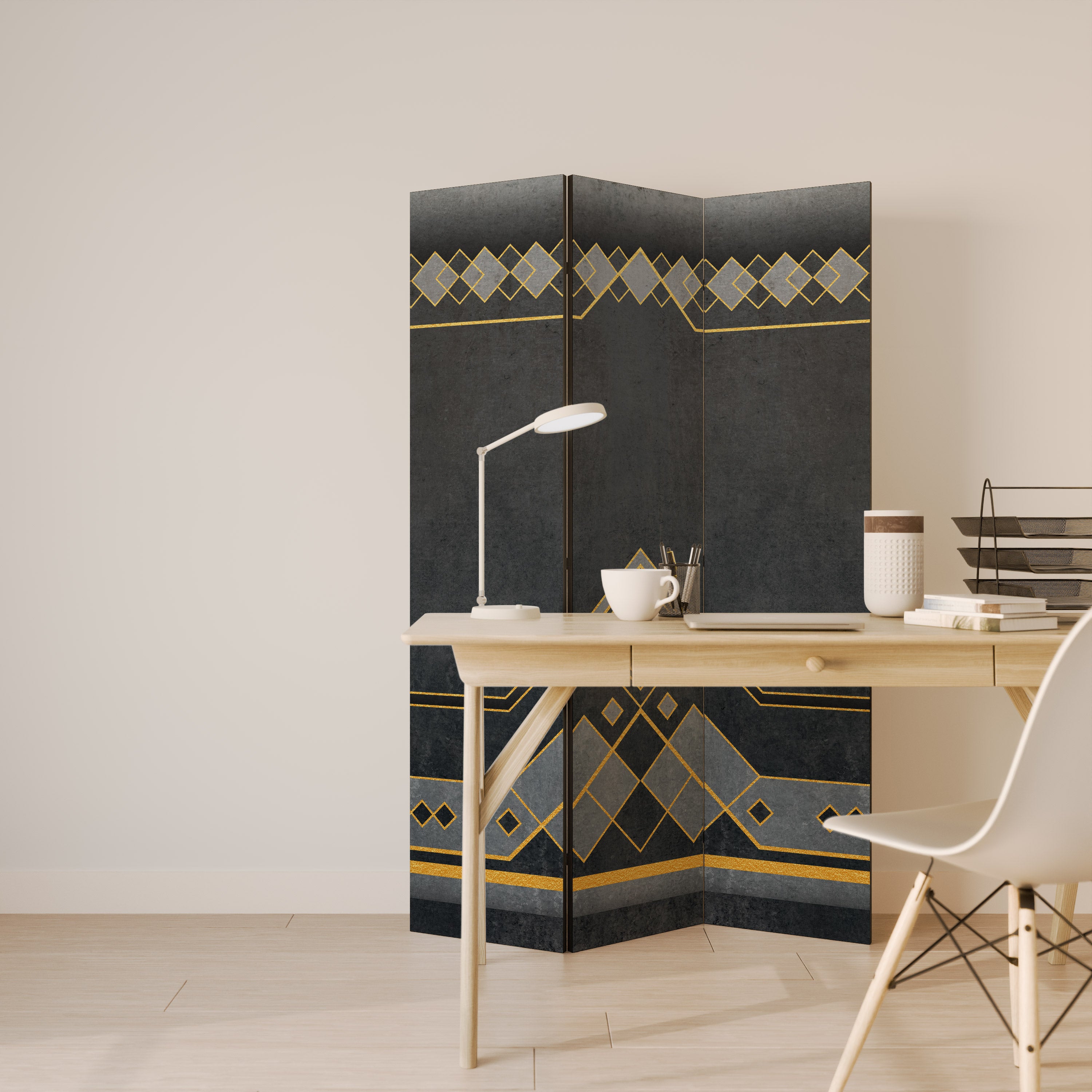 Biombo decorativo de 3 paneles ROYAL ORDINARINESS